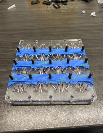 IBT Armband wiring installed in the mold prior to casting