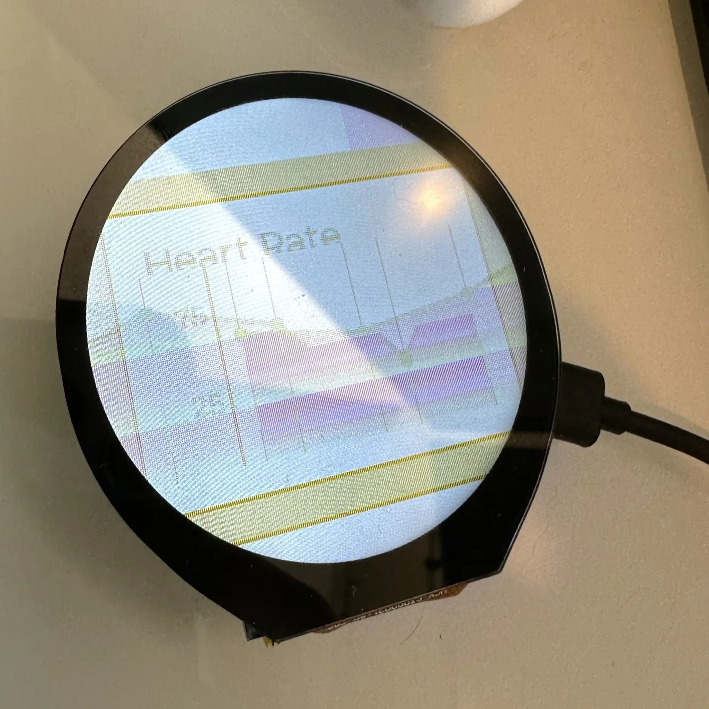 user interface heart rate display