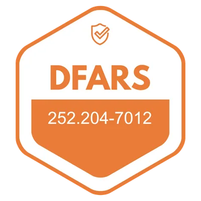 Orange and white shield badge reading DFARS with the phone number 252-204-7012.