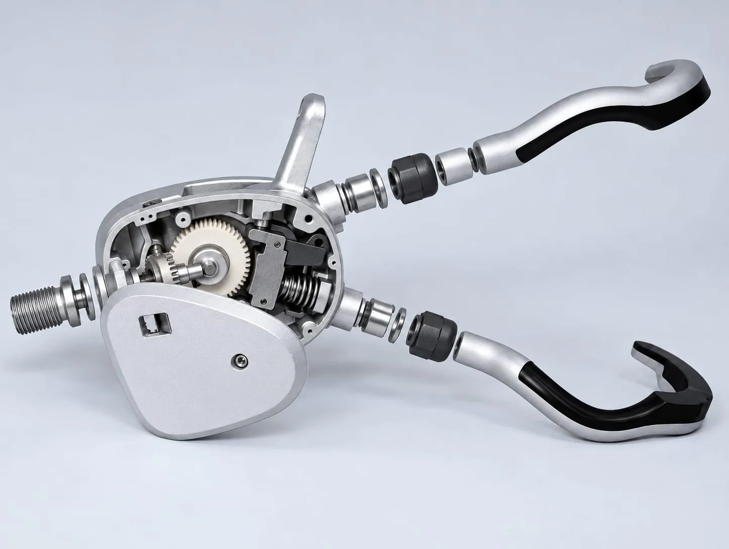 3d view of internal workings of a prosthetic hand grabber